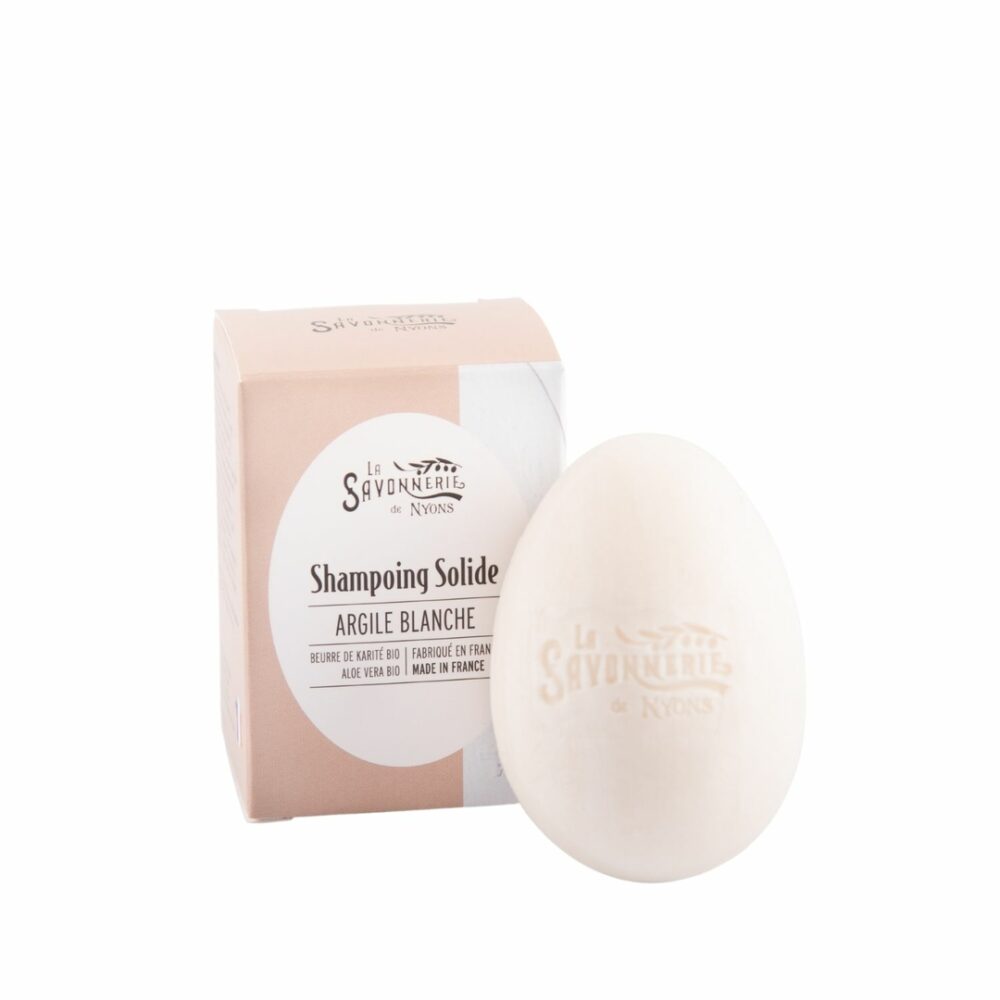 Savon pour les cheveux à l'argile blanche de la collection "Shampoings Solides" - Fabriqué en France par La Savonnerie de Nyons