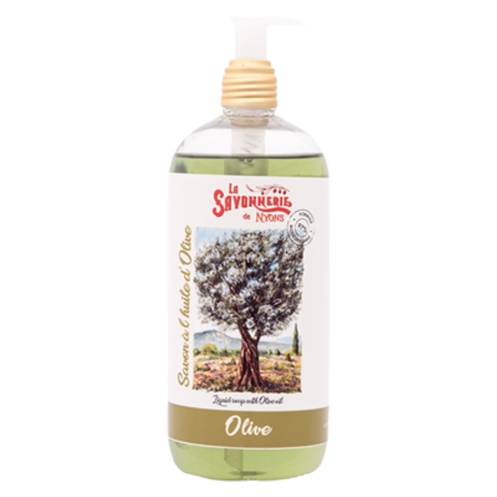 Savon liquide Olive- 500g- de la collection "Savons Liquides" - Fabriqué en France par La Savonnerie de Nyons