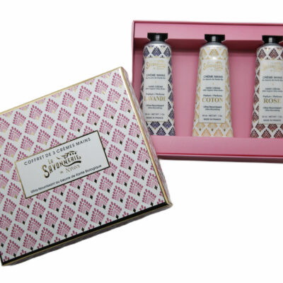 Coffret cadeaux de 3 cremes mains - 30g chacune- de la collection "La Belle Provence" - Fabriqué en France par La Savonnerie de Nyons