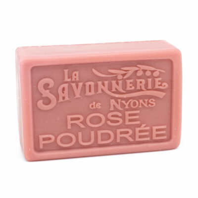 Savon rose poudree- de la collection "Savons pafumés- Les Florales" - Fabriqué en France par La Savonnerie de Nyons