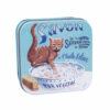 Boite à savon en métal retro illustrée avec un chat roux de la collection de savons parfumés "Boites avec Savons" - Fabriqué en France par La Savonnerie de Nyons