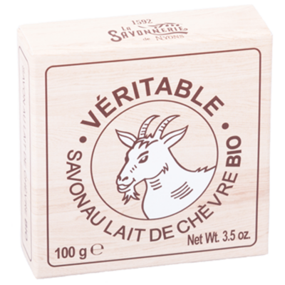 Savon rond au lait de chevre de la collection de savons  "Savons au lait de chèvre" - Fabriqué en France par La Savonnerie de Nyons