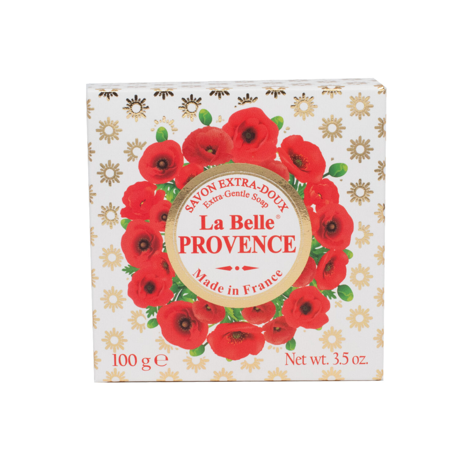 Savon de 100g au coquelicot la collection de soins "La Belle Provence" - Fabriqué en France par La Savonnerie de Nyons