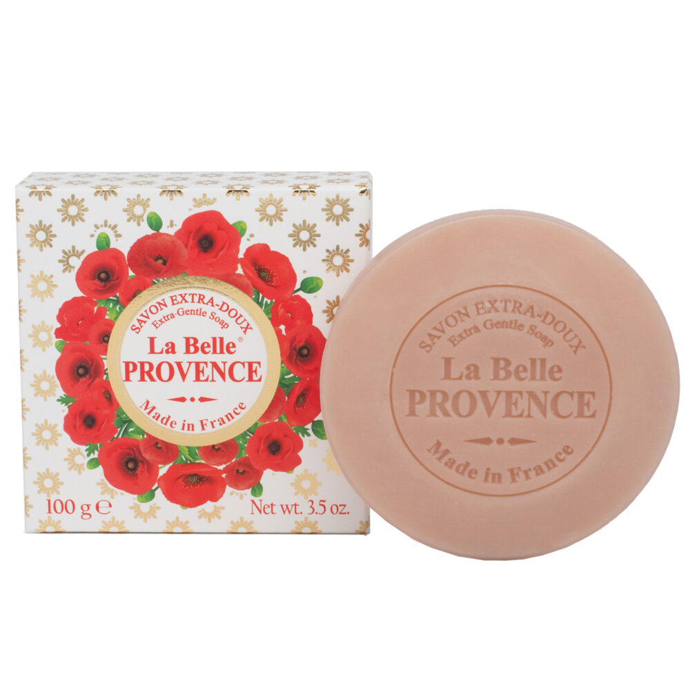 Savon de 100g au coquelicot la collection de soins "La Belle Provence" - Fabriqué en France par La Savonnerie de Nyons