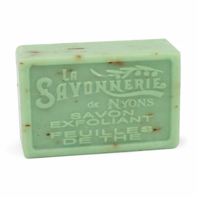 Savon exfoliant aux feuilles de thé de la collection "Savons Exfoliants" - Fabriqué en France par La Savonnerie de Nyons