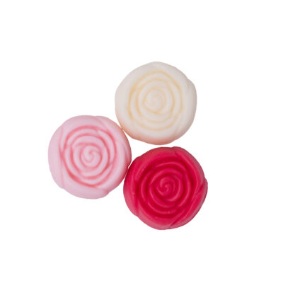3 savons en forme de rose