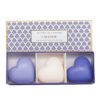 coffret 3 savons coeur