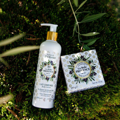 Lait corporel et savon La Belle Provence senteur Olivier
