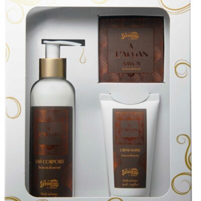 Coffret à l'huile d'argan Bio de la collection "Coffret Savons" - Fabriqué en France par La Savonnerie de Nyons