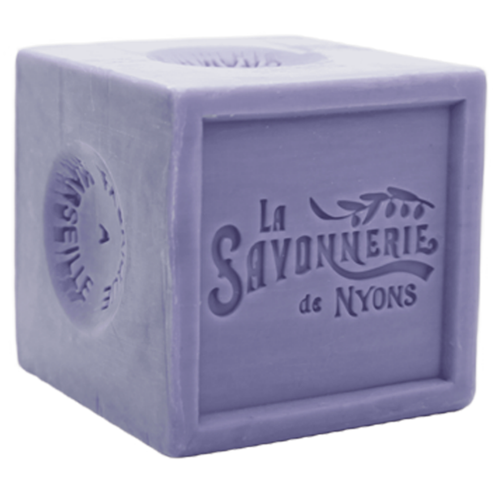 Cube de Savon de Marseille à la lavande de 300g de la collection "Savons traditionnels" - Fabriqué en France par La Savonnerie de Nyons