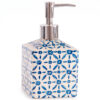 Porte Savon Pattern Distributeur Bleu