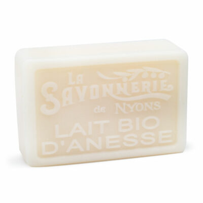 Savon au lait d'anesse Bio 100g- de la collection "Lait d'Anesse" - Fabriqué en France par La Savonnerie de Nyons