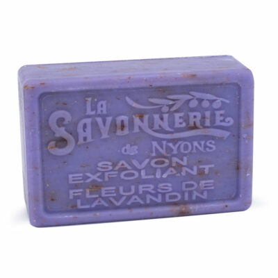 Savon exfoliant à la fleur de lavandin de la collection "Savons Exfoliants" - Fabriqué en France par La Savonnerie de Nyons