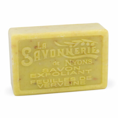 Savon exfoliant aux feuilles de verveine de la collection "Savons Exfoliants" - Fabriqué en France par La Savonnerie de Nyons