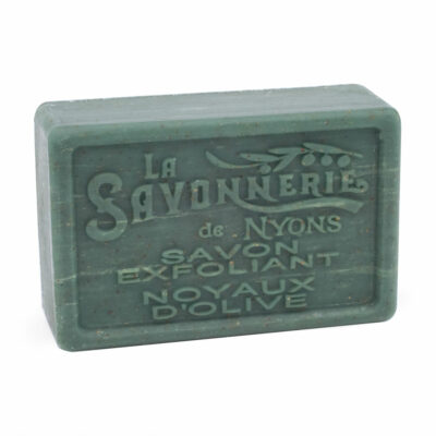 Savon exfoliant aux noyaux d'olive de la collection "Savons Exfoliants" - Fabriqué en France par La Savonnerie de Nyons