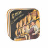 Savon dans une boite en métal avec une illustration de caviste de la collection de savons "Savons des Métiers" - Fabriqué en France par La Savonnerie de Nyons