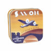 Boite à savon en métal avec une illustration retro de la traversée Transmanche de la collection de savons "Boites avec Savons" - Fabriqué en France par La Savonnerie de Nyons