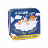 Boite à savon en métal retro illustrée par un ange de la collection de savons parfumés "Boites avec Savons" - Fabriqué en France par La Savonnerie de Nyons