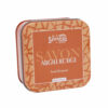 Boite à savon en métal rouge de la collection de savons "Savons à l’argile" - Fabriqué en France par La Savonnerie de Nyons