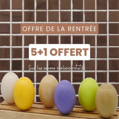 Offre de la rentrée : 5 +1 offert sur les savons écoliers rotatifs
