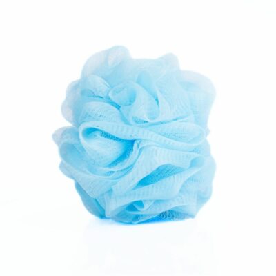 fleur de douche en bleu