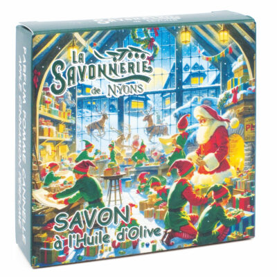 Savon 100 g Beurre de Karité Bio et Huile d’Olive de Nyons – Étui en carton Noël