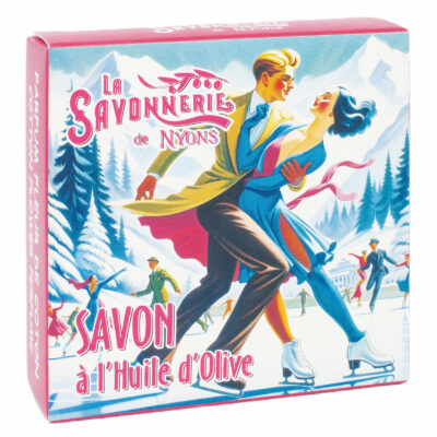 Alternative view of Savon 100g Fleur de Coton - Beurre de Karité Bio et Huile d’Olive de Nyons – Étui en Carton Noël – Les Patineurs