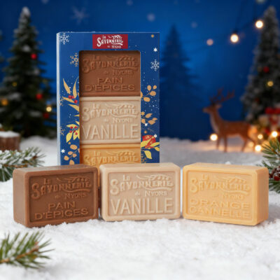 Alternative view of Fourreau 3 savons de Noël 100g - Pain d'épices, Vanille, Orange Cannelle