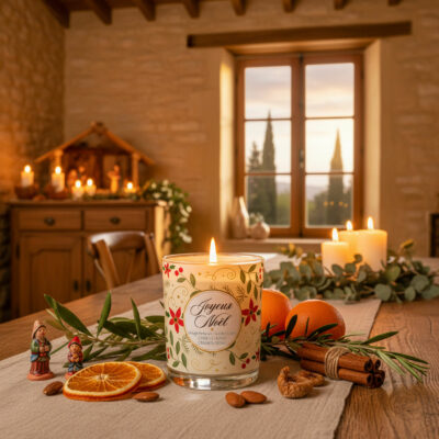 Bougie Parfumée de Noël 180g - Cannelle Orange