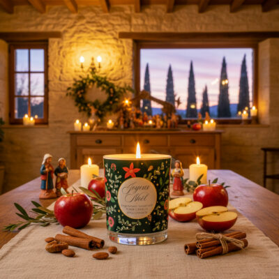 Bougie Parfumée de Noël 180g - Pomme Cannelle