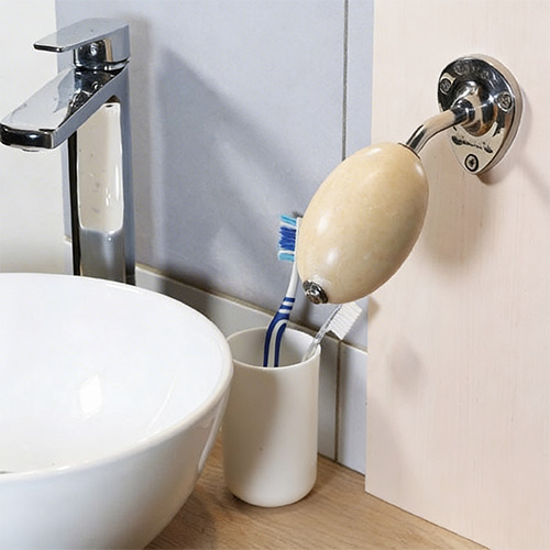 support savon mural en inox pour savon oval