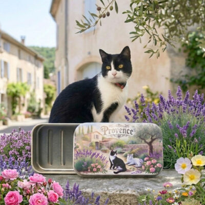 Boite métal vide - Les chats