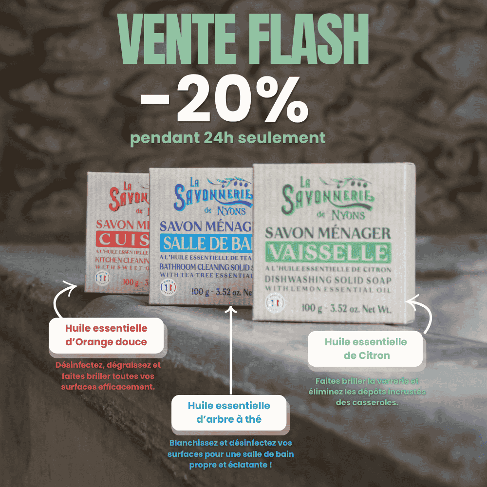 Vente flash : savons m&eacute;nagers